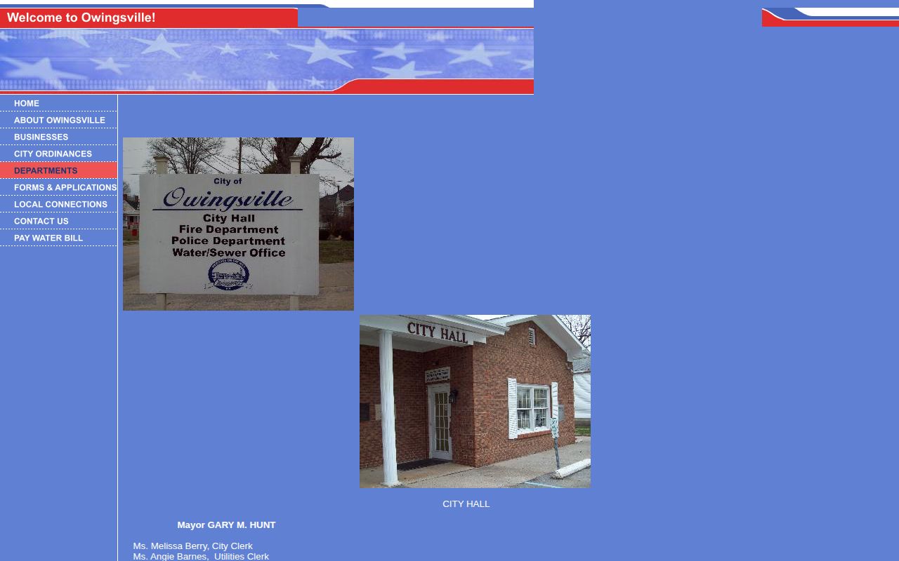 Owingsville Police Department arrest records contact page